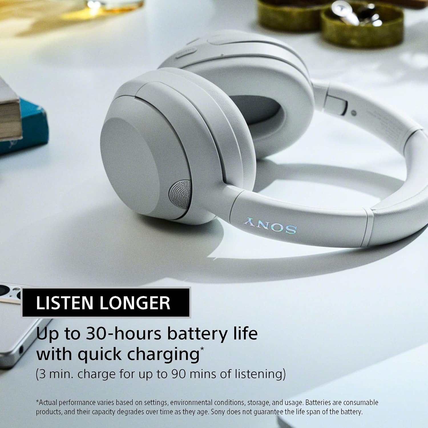 Sony ULT WEAR 900N Wireless Noise Canceling Bluetooth Headphones - Forest Gray, WHULT900N/H