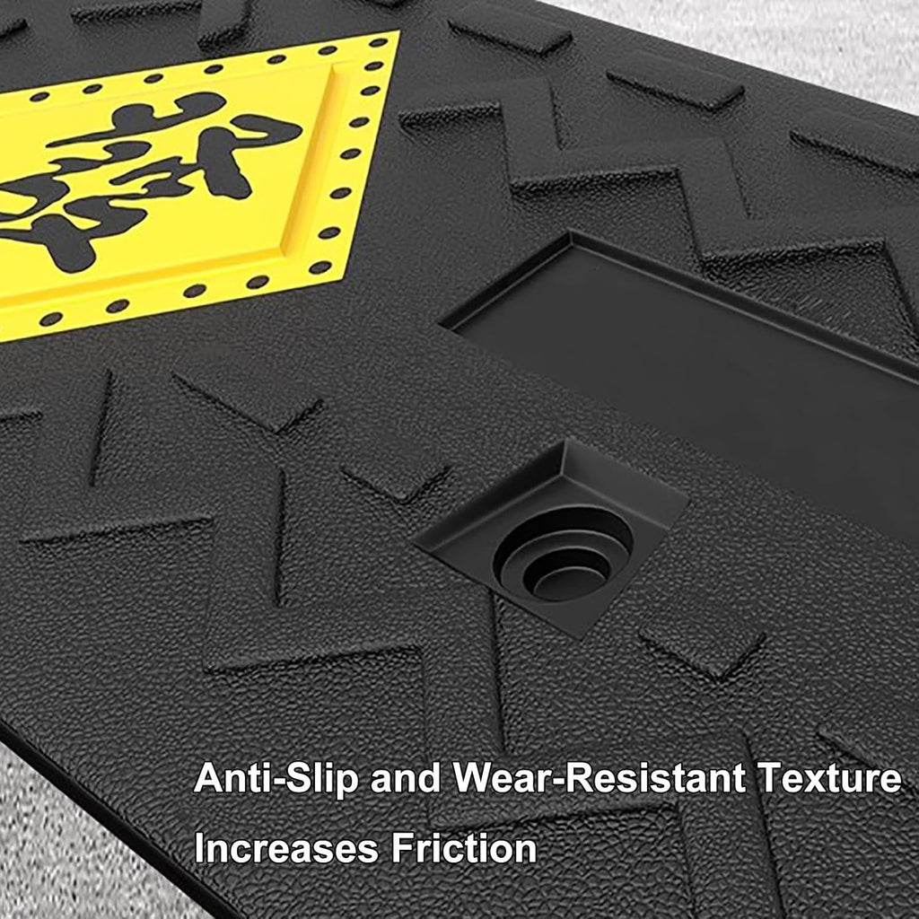 Auto Curb Ramps, Rubber Ramp, 1.6-5.9 in Rise Height Driveway Ramp, Door Threshold Ramp, for Driveway, Loading Dock, Sidewalk, Car, Scooter, Bike, Motorcycle, Wheelchair,(100 * 25 * 6Cm)