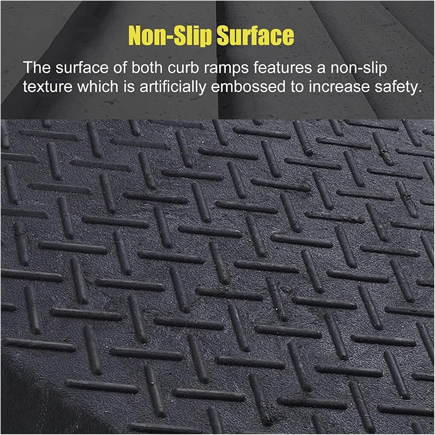 Threshold Ramp Wheelchair Ramp Rubber Speed Bump Non-Slip Wheelchair Ramp Heavy Duty Portable Threshold Ramp for Driveway/Loading Dock/Pedestrian Scooter Ramp Anti-Slip (Size : 5cm/1.9in)