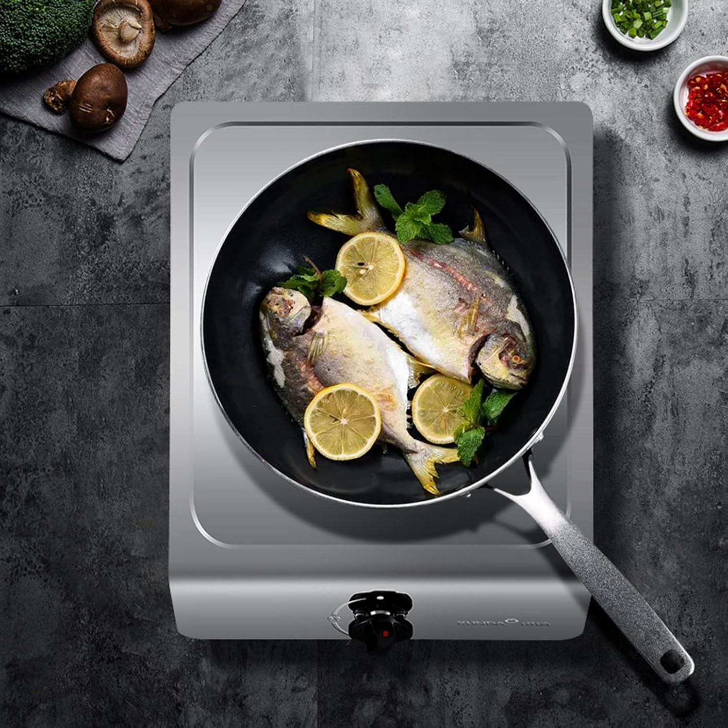 Gas Stove,NG/LPG Desktop Nine Chamber Stove Cooktop,1 Burners Gas Stoves Cooktop with Thermocouple Protection,Suitable for Home,Heat Load 4KW/13648BTU (Color : LPG)