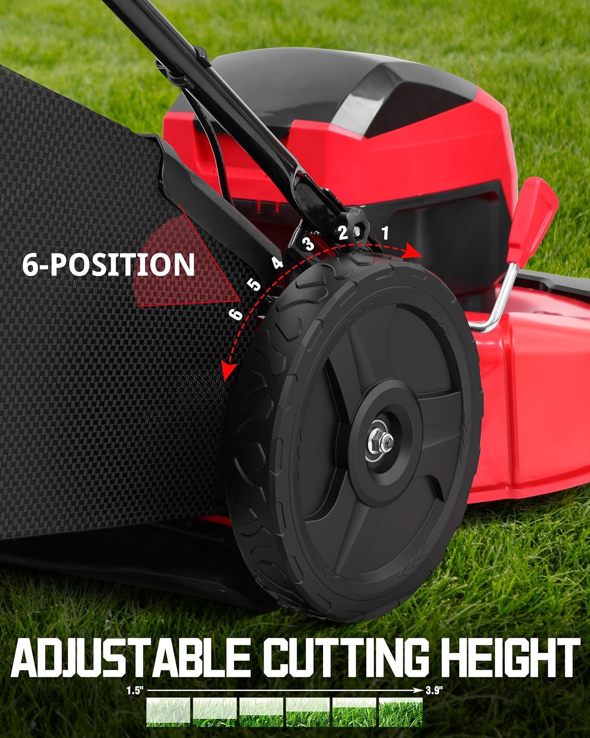 PowerSmart 40V 21' Cordless Push Lawn Mower with 2 x 4.0ah Batteries and Charger, up to 1/4 Acre (MB2400B)