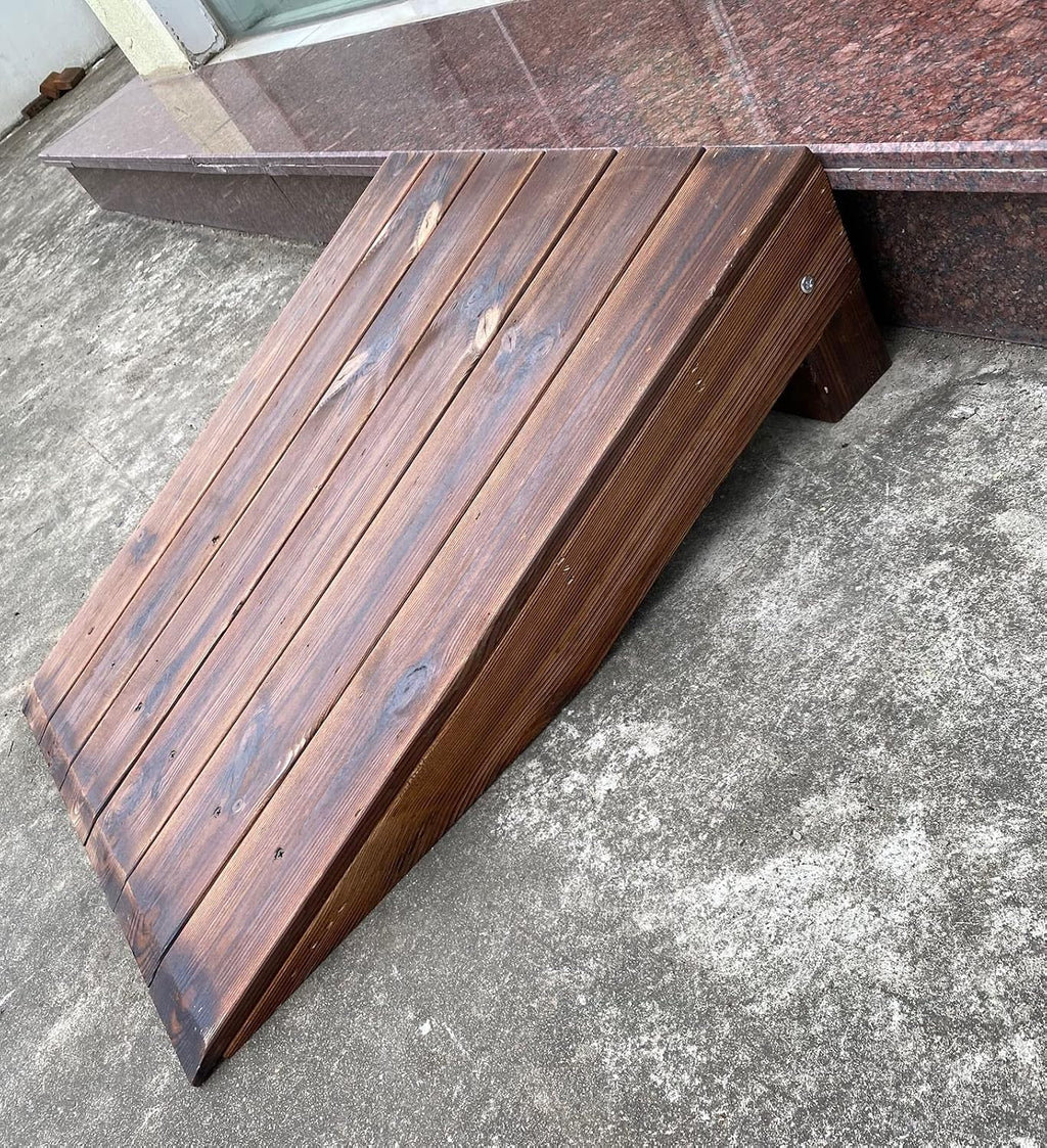Wooden Threshold Ramps for Doorways, 4inch/7inch/8inch Rise Portable Wheelchair Ramps, Non Slip Entry Ramps for Indoor Outdoor (Size : 60x70x20cm)