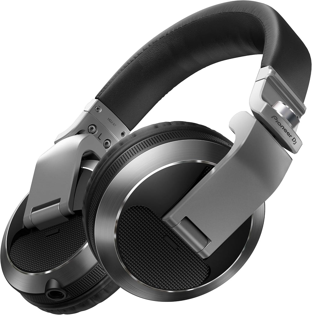 Pioneer HDJ-X7-S Over-Ear DJ Headphones, Silver