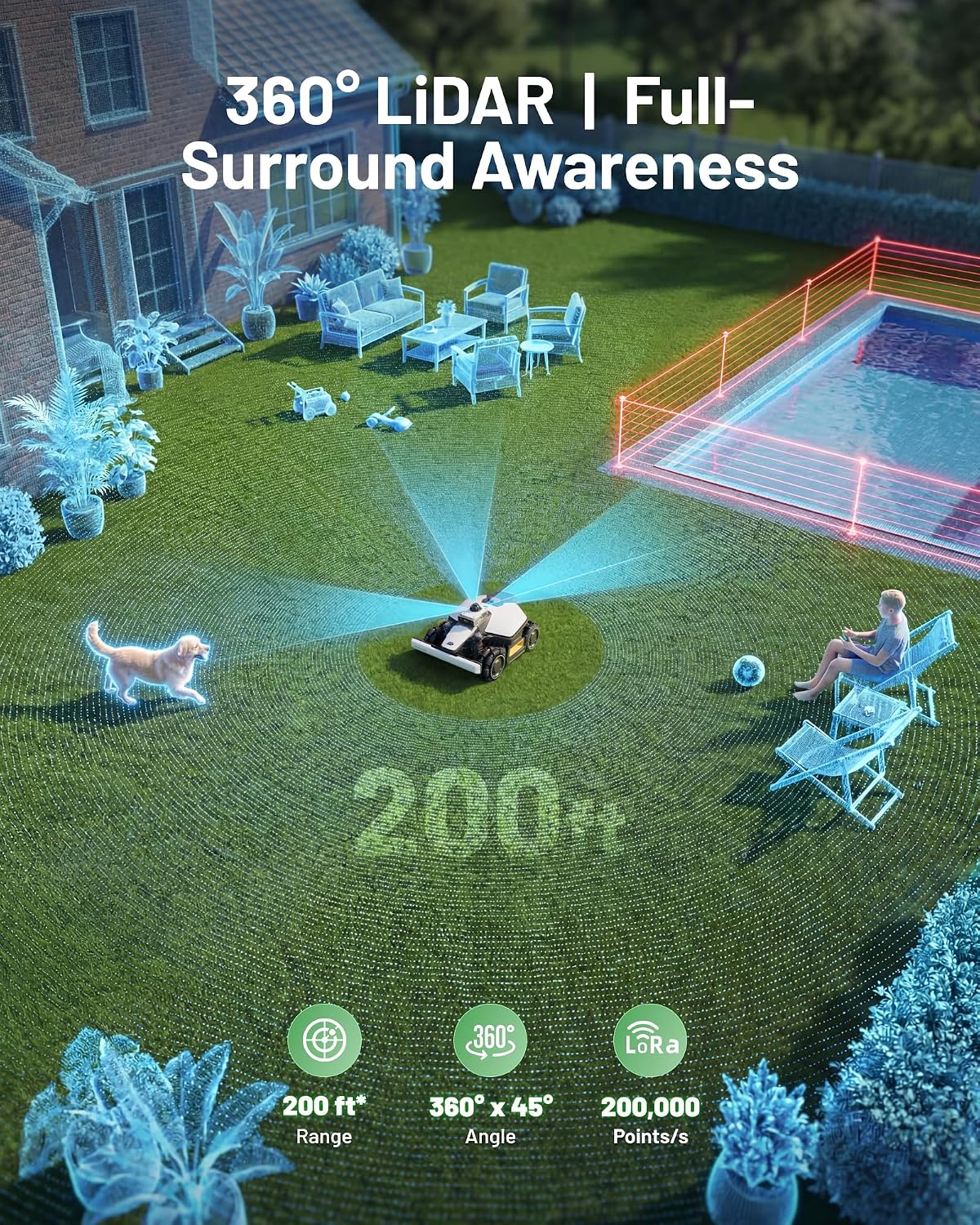 (2026 Upgrade) Mammotion LUBA mini 2 AWD 1500H Robot Lawn Mower with Garage, for 0.37 Acres, 360° LiDAR+Dual-Camera AI Vision, 80% Slope, DropMow, 20 Multi-Zone Management, Cutting Height 2.2'-4.0'