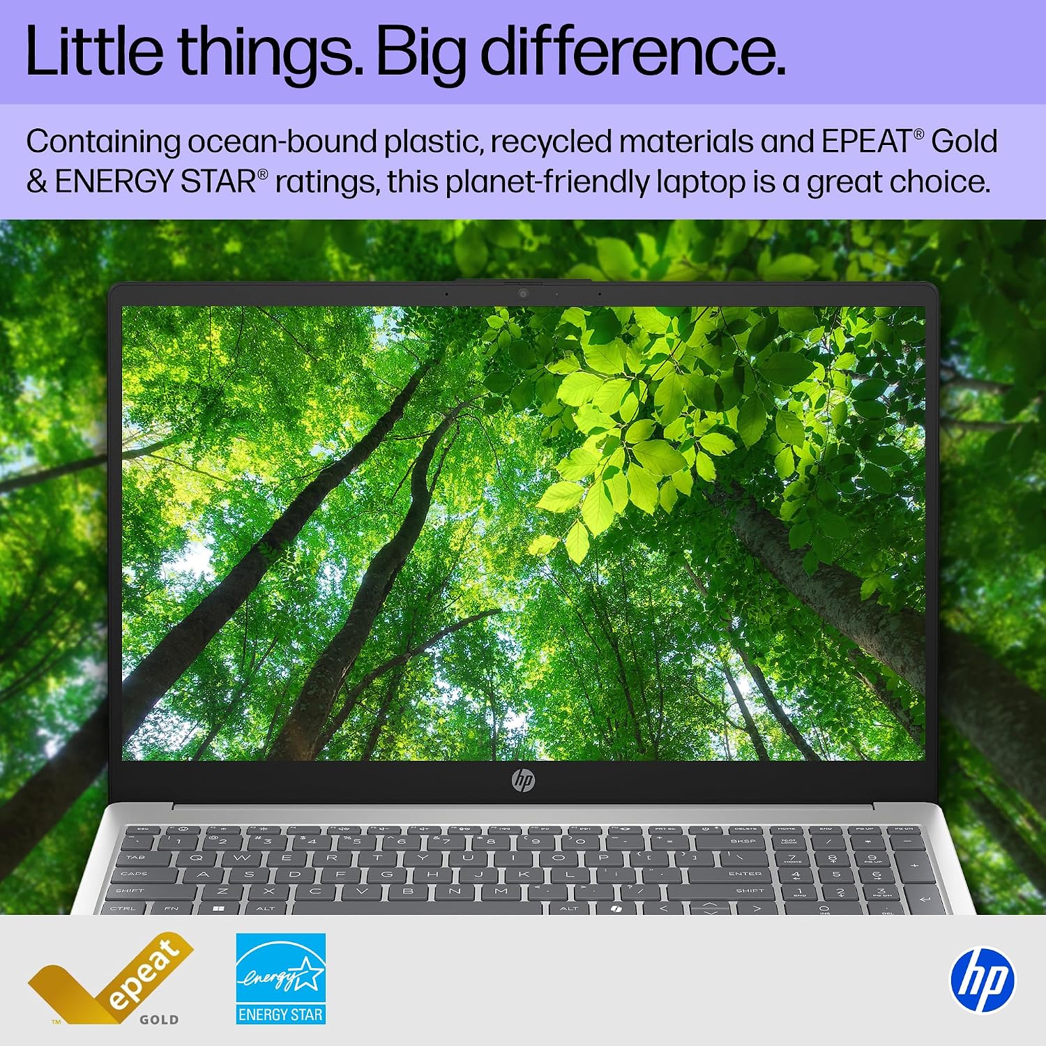 HP 15.6 inch Laptop, FHD Display, AMD Ryzen 3 7320U, 8 GB RAM, 256 GB SSD, AMD Radeon Graphics, Windows 11 Home in S Mode, Natural Silver, 15-fc0500nr