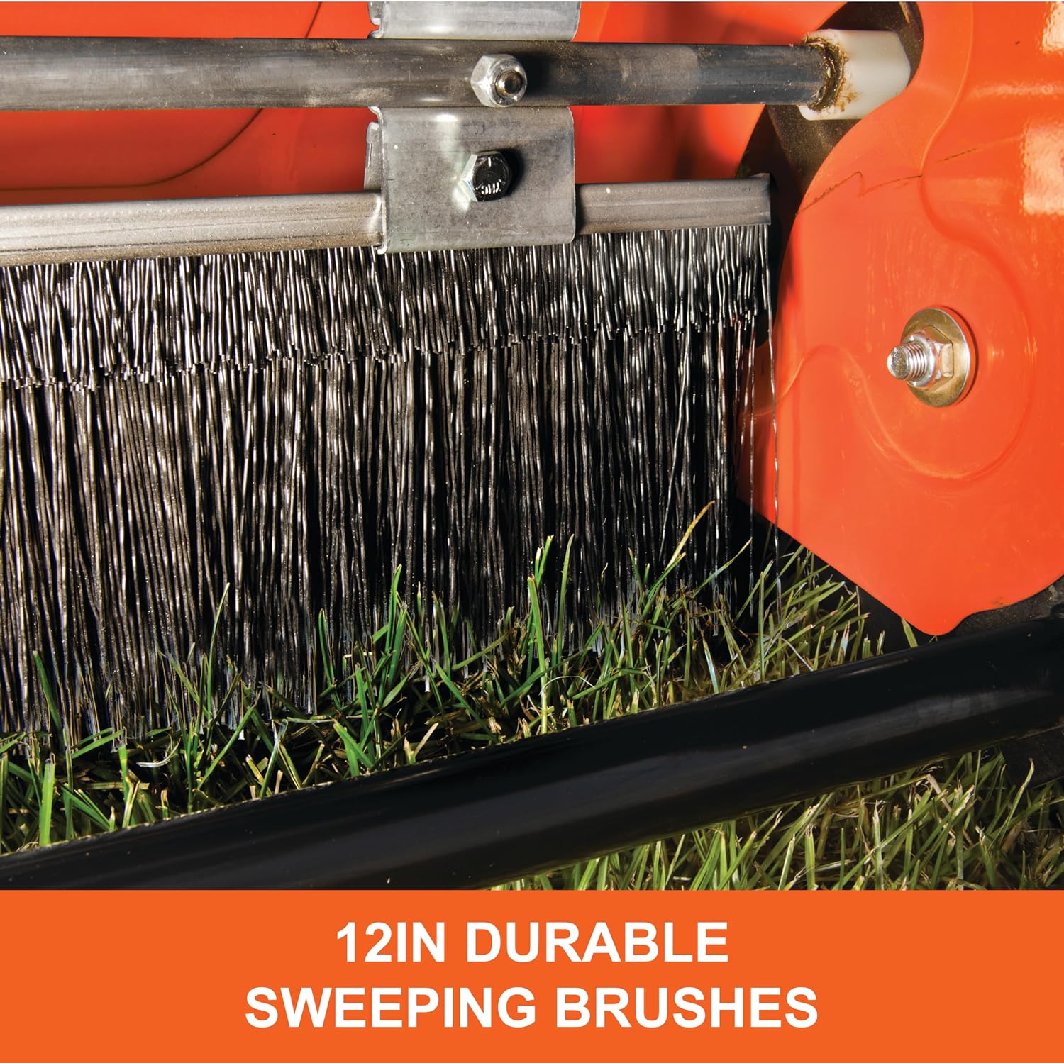 Agri-Fab 45-0492 44' Tow-Behind Lawn Sweeper, 28 cu. ft Hopper Bag Capacity; Leaf & Grass Catcher, with Adjustable Brush Height and Dump From Seat Handle