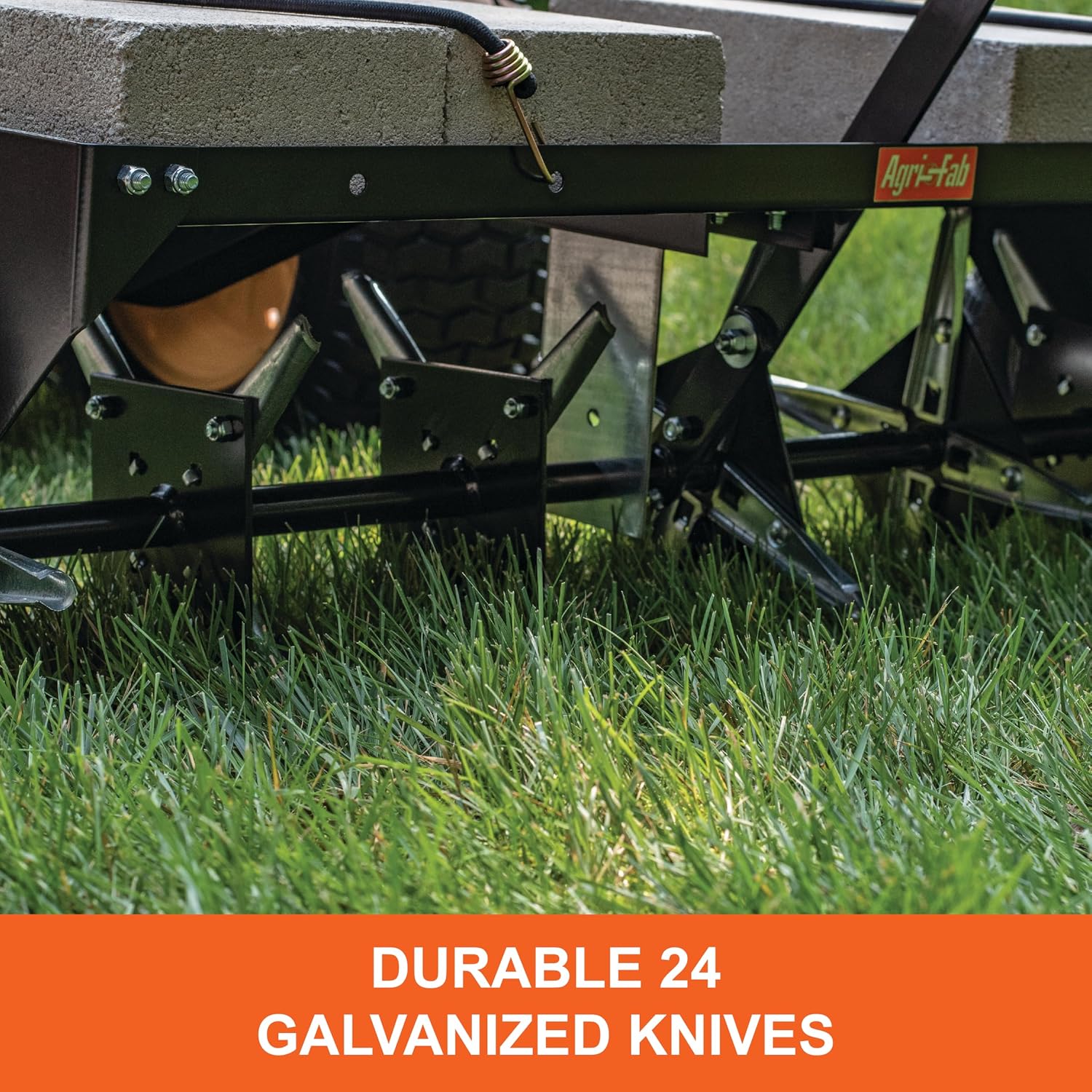 Agri-Fab 45-0518 40' Tow Behind Lawn Plug Aerator with Universal Hitch; Designed to Pull Behind Lawn & Garden Tractors