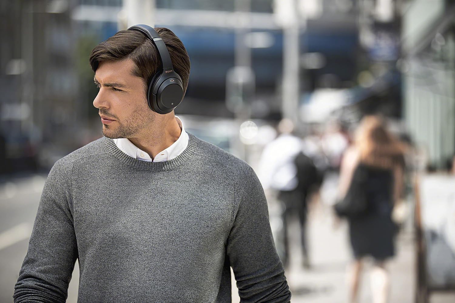 SONY WH1000XM3 Bluetooth Wireless Noise Canceling Headphones, Black WH-1000XM3/B (Renewed)