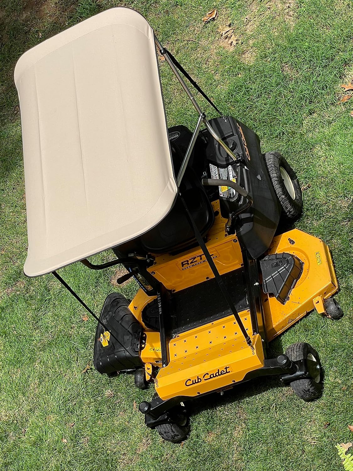 Sun Shade Canopy for Zero Turn Lawn Mower - Fits John Deere, Kubota, Cub Cadet, Troy-Bilt & Other Brands - Reduce Heat and Glare with this Umbrella Canopy for your Zero Turn Mower, Patent Pending