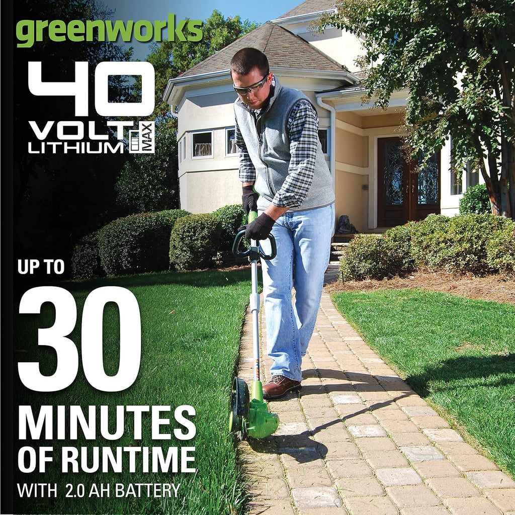 Greenworks 40V 13' Cordless String Trimmer / Edger, 2.0Ah Battery and Charger Included
