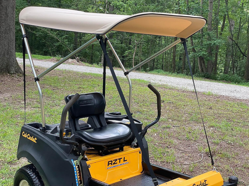Sun Shade Canopy for Zero Turn Lawn Mower - Fits John Deere, Kubota, Cub Cadet, Troy-Bilt & Other Brands - Reduce Heat and Glare with this Umbrella Canopy for your Zero Turn Mower, Patent Pending
