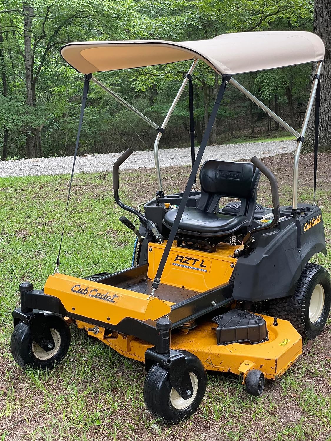 Sun Shade Canopy for Zero Turn Lawn Mower - Fits John Deere, Kubota, Cub Cadet, Troy-Bilt & Other Brands - Reduce Heat and Glare with this Umbrella Canopy for your Zero Turn Mower, Patent Pending